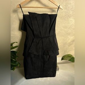 Strapless Black Caché Cocktail Dress Size 2